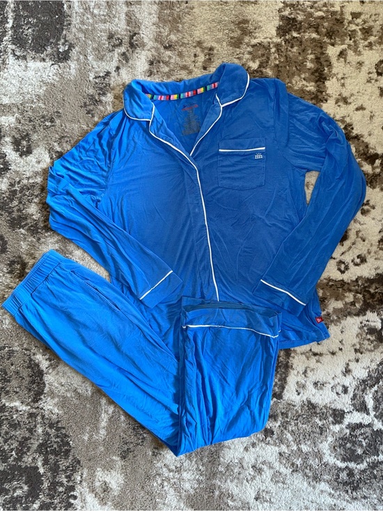Magnetic Me Other - Magnetic Me Blue Pajama Top with White Piping